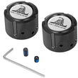 Load image into Gallery viewer, Figurati Designs Axle Nut Cover - Front - Stainless Steel - Don't Tread On Me - Black - Main Product View