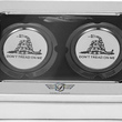 Load image into Gallery viewer, Figurati Designs Axle Nut Cover - Front - Stainless Steel - Don't Tread On Me - Black - Back View