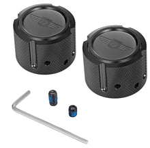 Load image into Gallery viewer, Figurati Designs Axle Nut Cover - Front - Stainless Steel - Figurati Designs Logo - Black - Main Product View