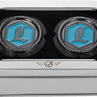 Load image into Gallery viewer, Figurati Designs Axle Nut Cover - Front - Stainless Steel - Legends Suspension Logo - Black - Back View