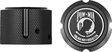 Load image into Gallery viewer, Figurati Designs Axle Nut Cover - Front - Stainless Steel - POW MIA - Black - Side View