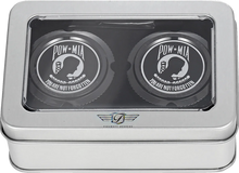 Load image into Gallery viewer, Figurati Designs Axle Nut Cover - Front - Stainless Steel - POW MIA - Black - Back View