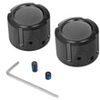 Load image into Gallery viewer, Figurati Designs Axle Nut Cover - Front - Stainless Steel - Smooth - Black - Main Product View