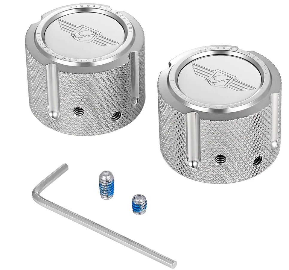 Figurati Designs Axle Nut Cover - Front - Stainless Steel - Smooth - Black - Installation View