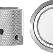 Load image into Gallery viewer, Figurati Designs Axle Nut Cover - Front - Stainless Steel - Smooth - Silver - Side View