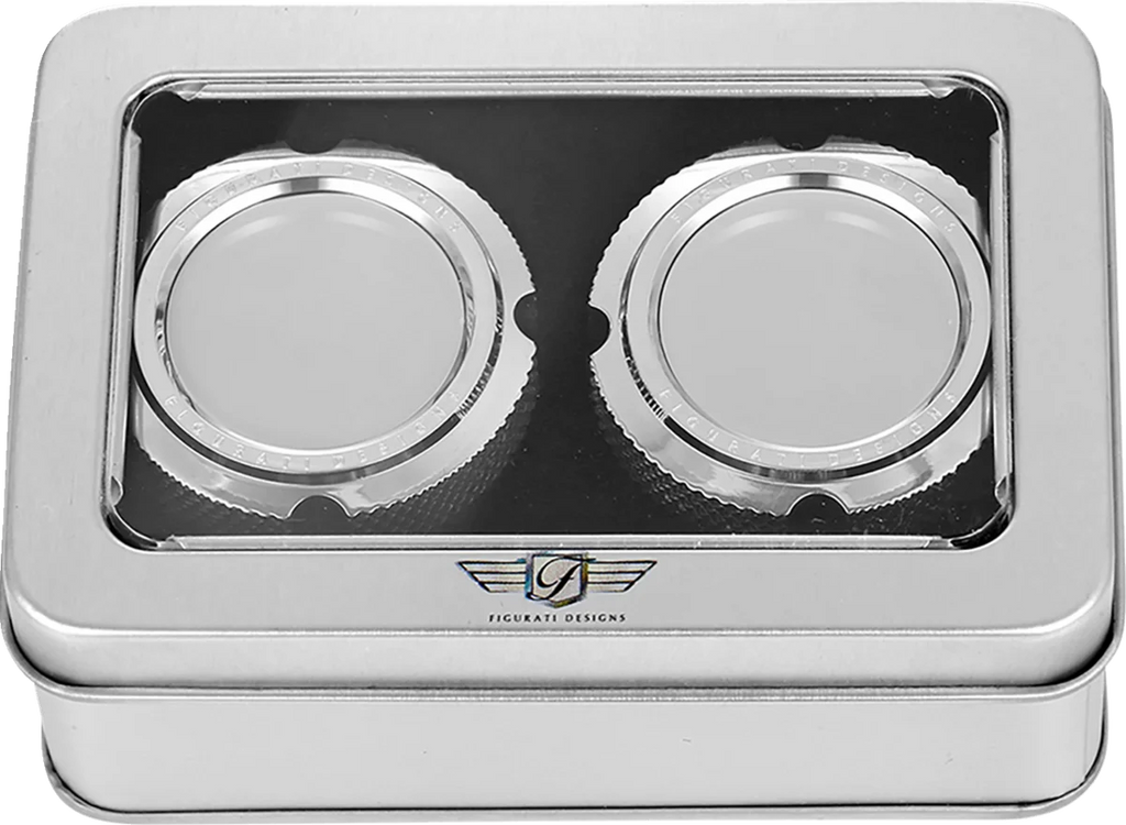 Figurati Designs Axle Nut Cover - Front - Stainless Steel - Smooth - Silver - Back View