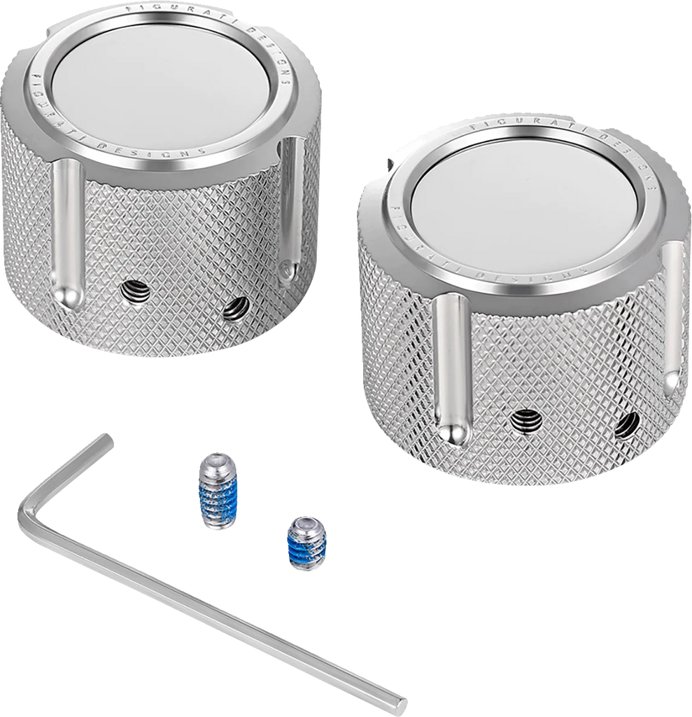 Figurati Designs Axle Nut Cover - Front - Stainless Steel - Smooth - Silver - Main Product View
