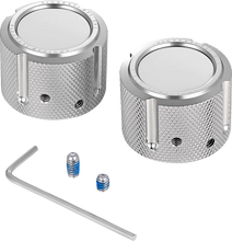 Load image into Gallery viewer, Figurati Designs Axle Nut Cover - Front - Stainless Steel - Smooth - Silver - Main Product View