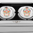 Load image into Gallery viewer, Figurati Designs Axle Nut Cover - Front - Stainless Steel - Sugar Skull - Silver - Side View