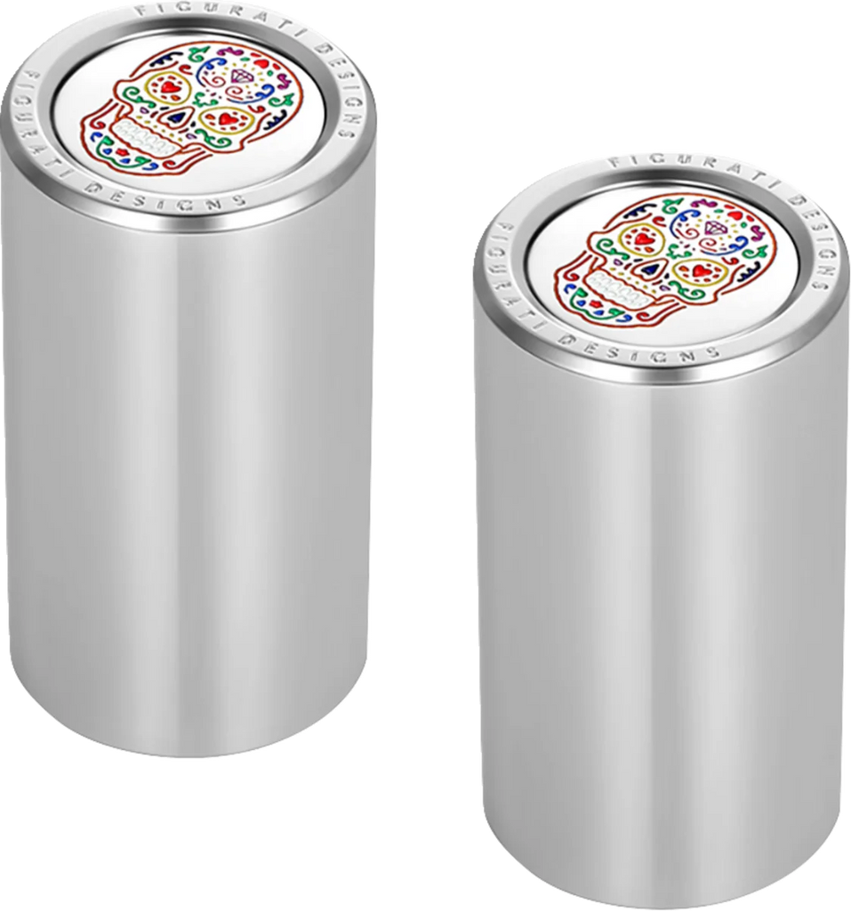Figurati Designs Docking Cover - Long - Mirror Polished - Sugar Skull - Main Product View