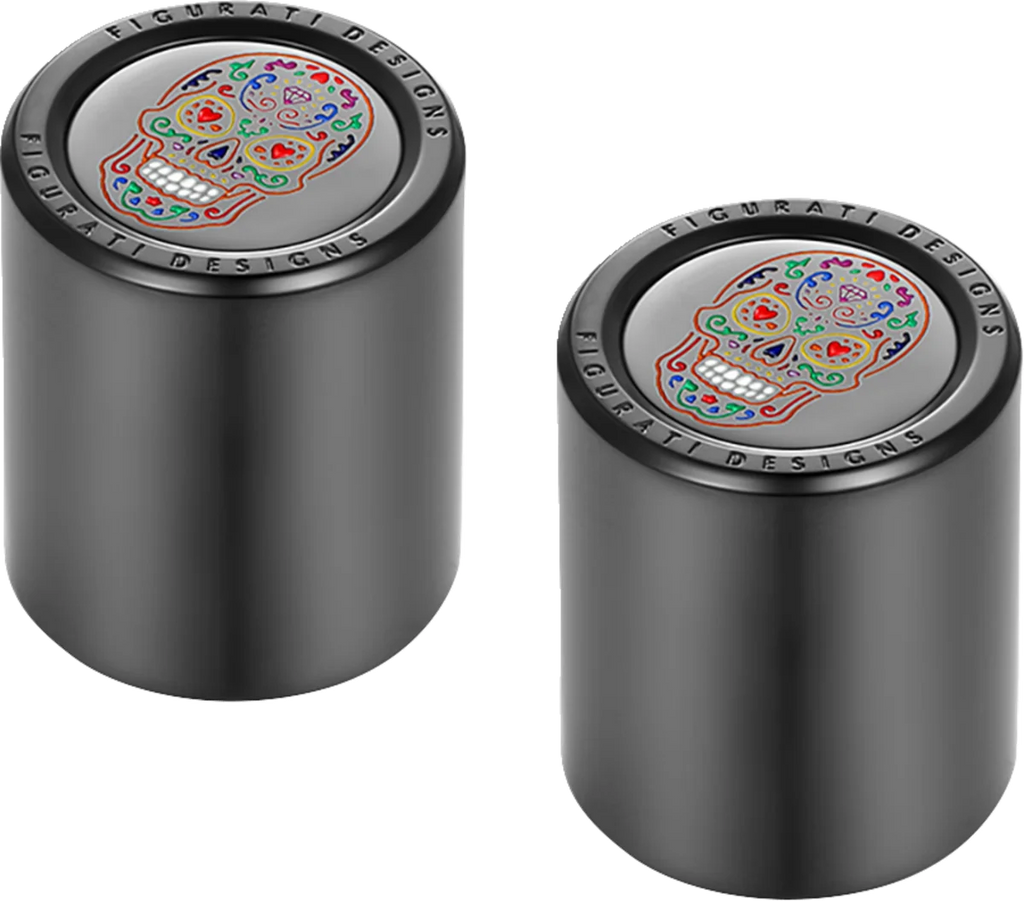 Figurati Designs Docking Cover - Medium - Black - Sugar Skull - Main Product View