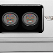 Load image into Gallery viewer, Figurati Designs Docking Cover - Medium - Black - Sugar Skull - Back View