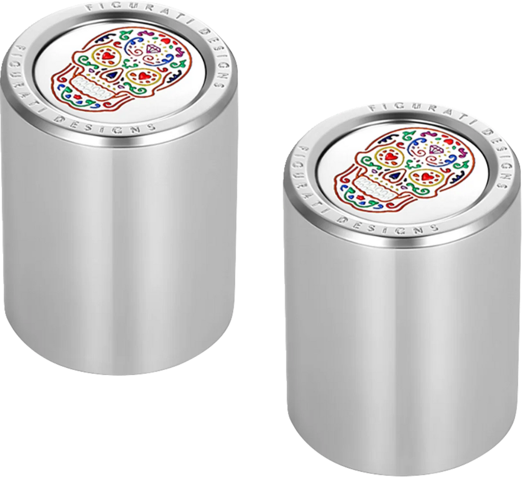 Figurati Designs Docking Cover - Medium - Mirror Polished - Sugar Skull - Main Product View