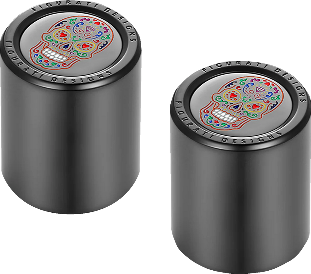 Figurati Designs Docking Cover - Short - Black - Sugar Skull - Main Product View