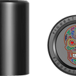 Load image into Gallery viewer, Figurati Designs Docking Cover - Short - Black - Sugar Skull - Side View
