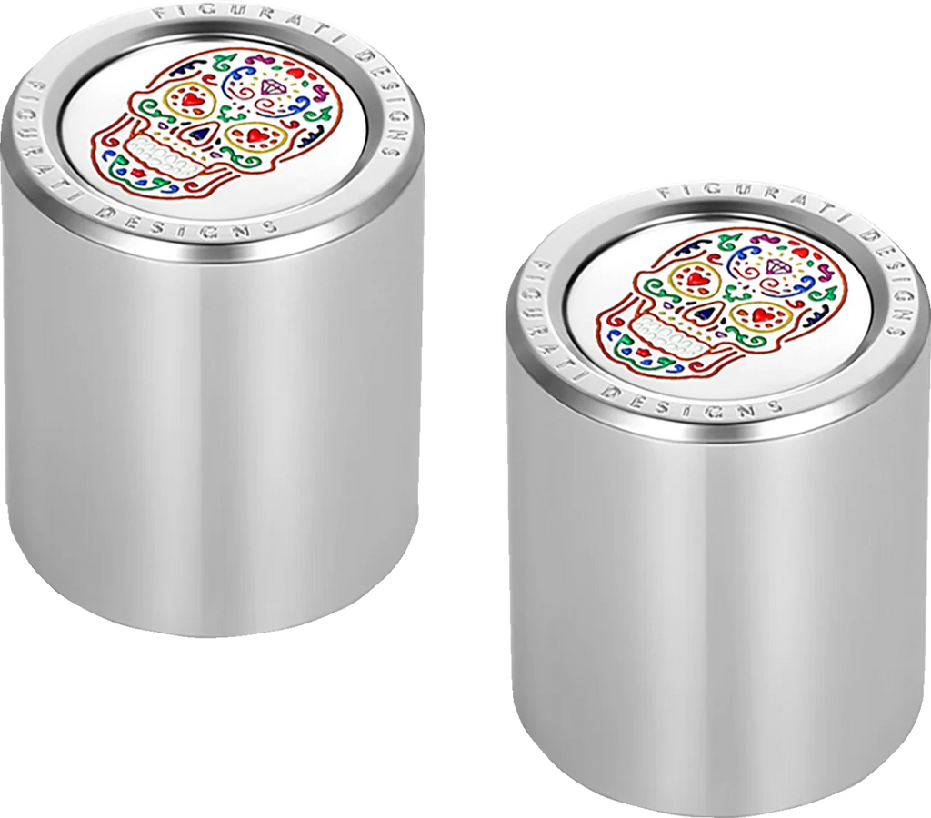 Figurati Designs Docking Cover - Short - Mirror Polished - Sugar Skull - Main Product View