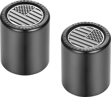 Load image into Gallery viewer, Figurati Designs Docking Hardware Covers - American Flag - Short - Contrast Cut - Black FD26-DC-2530-BK - Main Product View
