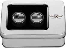 Load image into Gallery viewer, Figurati Designs Docking Hardware Covers - American Flag - Short - Contrast Cut - Black FD26-DC-2530-BK - Side View