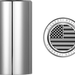 Load image into Gallery viewer, Figurati Designs Docking Hardware Covers - American Flag - Long - Contrast Cut - Stainless Steel - Back View