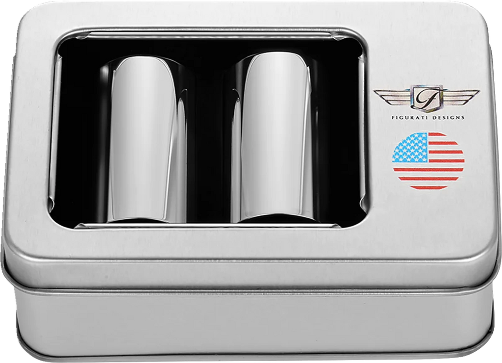 Figurati Designs Docking Hardware Covers - American Flag - Long - Stainless Steel - Side View
