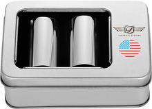 Load image into Gallery viewer, Figurati Designs Docking Hardware Covers - American Flag - Long - Stainless Steel - Side View