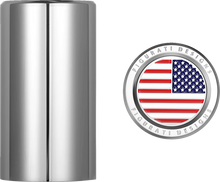 Load image into Gallery viewer, Figurati Designs Docking Hardware Covers - American Flag - Long - Stainless Steel - Back View