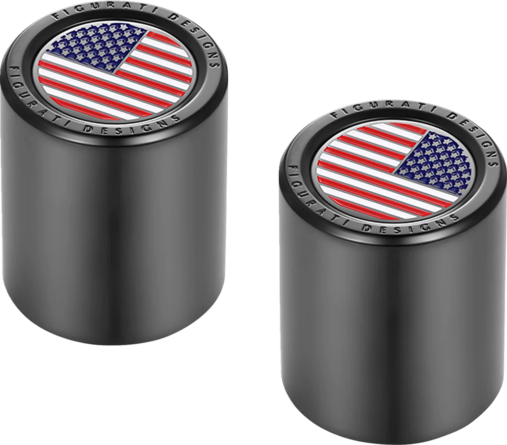 Figurati Designs Docking Hardware Covers - American Flag - Short - Black - Main Product View