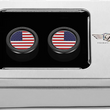 Load image into Gallery viewer, Figurati Designs Docking Hardware Covers - American Flag - Short - Black - Side View