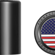 Load image into Gallery viewer, Figurati Designs Docking Hardware Covers - American Flag - Short - Black - Back View
