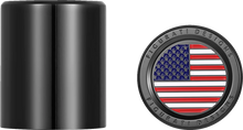 Load image into Gallery viewer, Figurati Designs Docking Hardware Covers - American Flag - Short - Black - Back View