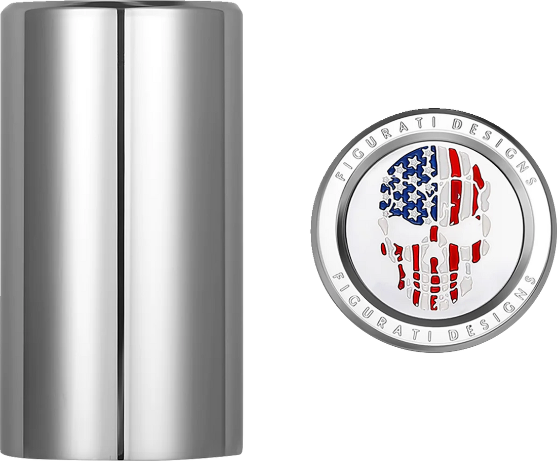 Figurati Designs Docking Hardware Covers - American Flag - Short - Black - Installation View