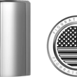 Load image into Gallery viewer, Figurati Designs Docking Hardware Covers - American Flag - Short - Contrast Cut - Stainless Steel - Side View
