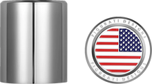 Load image into Gallery viewer, Figurati Designs Docking Hardware Covers - American Flag - Short - Stainless Steel - Back View