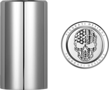 Load image into Gallery viewer, Figurati Designs Docking Hardware Covers - American Flag Skull - Contrast Cut - Stainless Steel - Main Product View