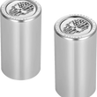 Load image into Gallery viewer, Figurati Designs Docking Hardware Covers - American Flag Skull - Contrast Cut - Stainless Steel - Back View
