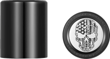 Load image into Gallery viewer, Figurati Designs Docking Hardware Covers - American Flag Skull - Short - Contrast Cut - Black - Main Product View