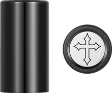 Load image into Gallery viewer, Figurati Designs Docking Hardware Covers - Cross - Long - Black - Main Product View