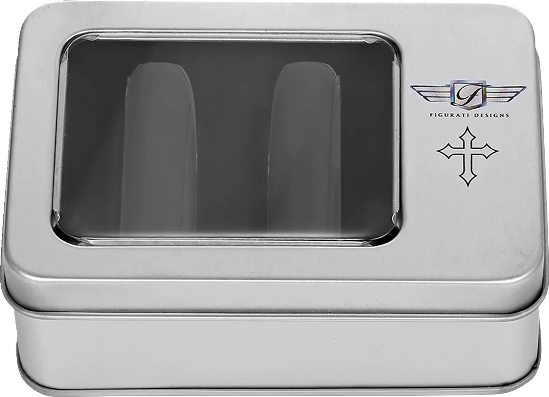 Figurati Designs Docking Hardware Covers - Cross - Long - Black - Back View
