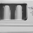 Load image into Gallery viewer, Figurati Designs Docking Hardware Covers - Cross - Long Stainless Steel - Back View