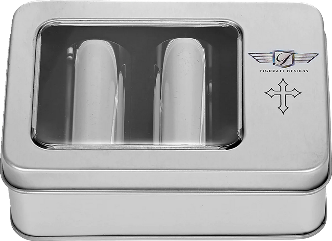 Figurati Designs Docking Hardware Covers - Cross - Long Stainless Steel - Back View