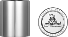 Load image into Gallery viewer, Figurati Designs Docking Hardware Covers - Don't Tread On Me - Short - Stainless Steel - Main Product View