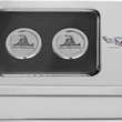 Load image into Gallery viewer, Figurati Designs Docking Hardware Covers - Don't Tread On Me - Short - Stainless Steel - Side View