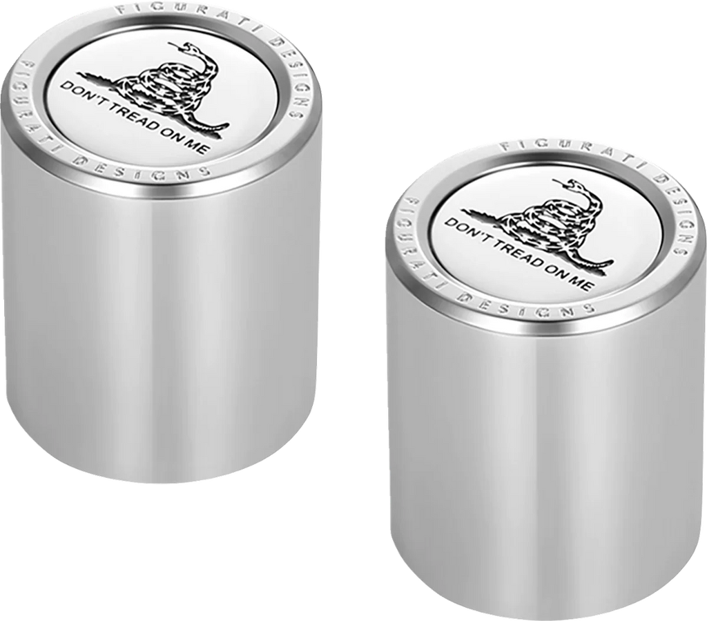 Figurati Designs Docking Hardware Covers - Don't Tread On Me - Short - Stainless Steel - Back View