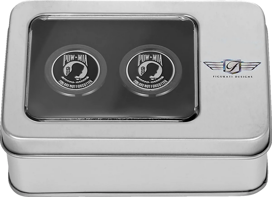 Figurati Designs Docking Hardware Covers - POW MIA - Black - Back View