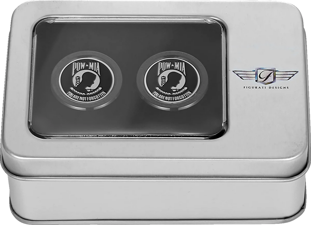 Figurati Designs Docking Hardware Covers - POW MIA - Black - Back View