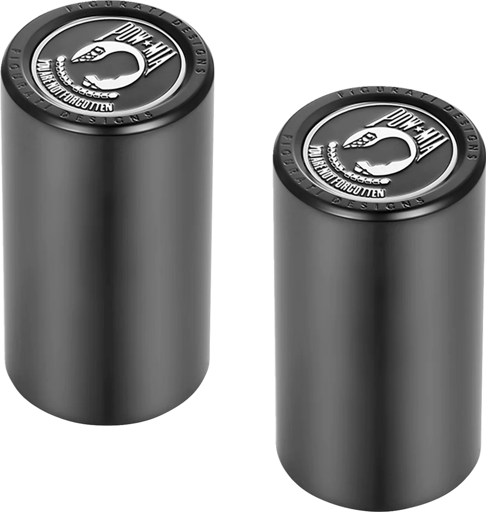Figurati Designs Docking Hardware Covers - POW MIA - Long - Black - Side View
