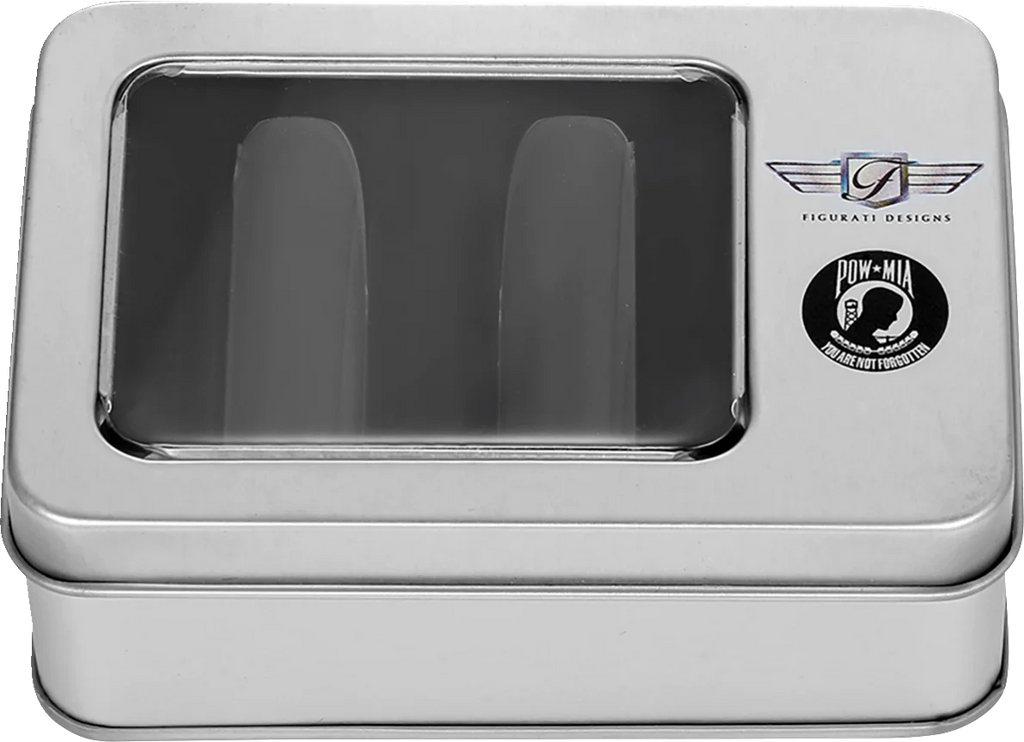 Figurati Designs Docking Hardware Covers - POW MIA - Long - Black - Back View