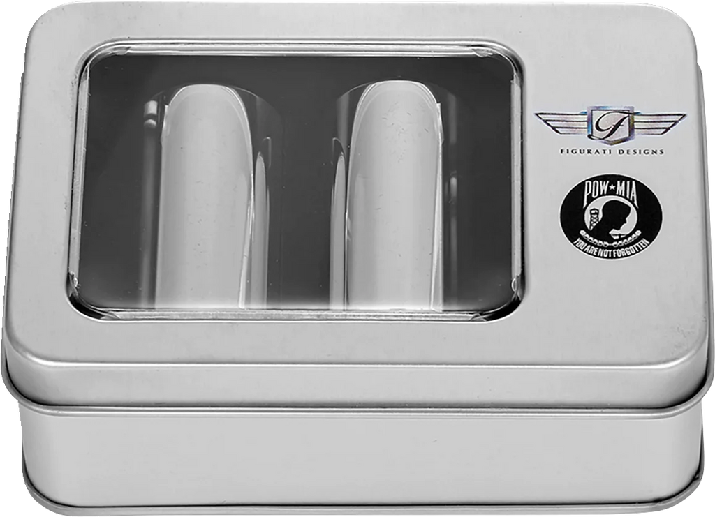 Figurati Designs Docking Hardware Covers - POW MIA - Long - Stainless Steel - Side View