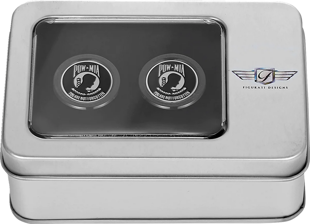 Figurati Designs Docking Hardware Covers - POW MIA - Short - Black - Side View