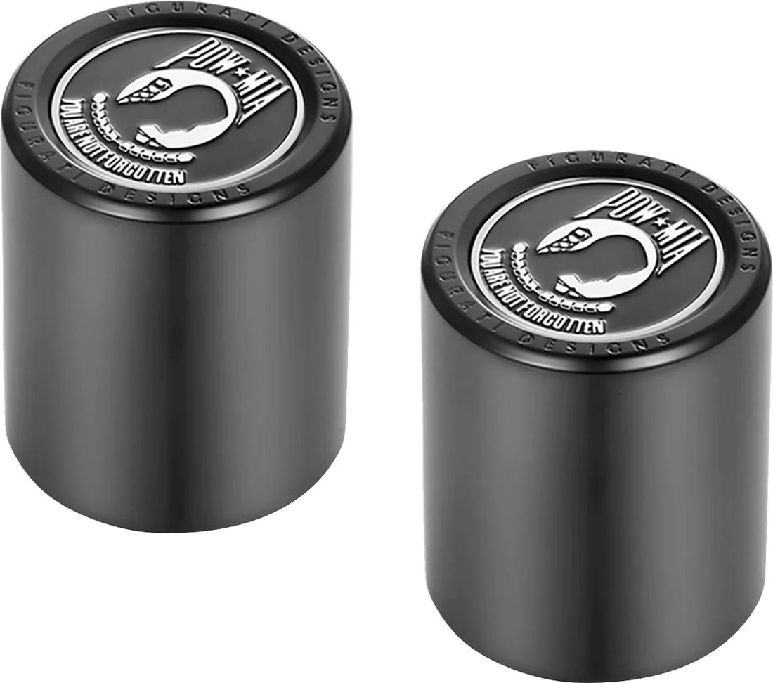 Figurati Designs Docking Hardware Covers - POW MIA - Short - Black - Back View